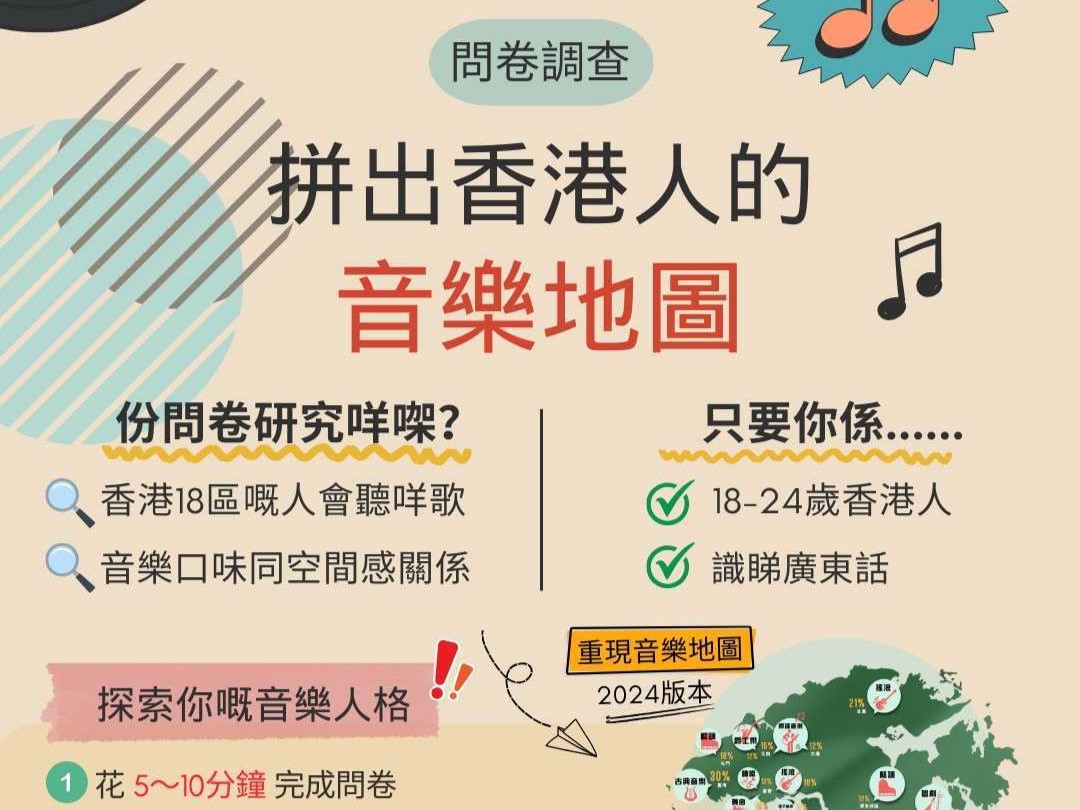 問卷調查：拼出香港人的音樂地圖